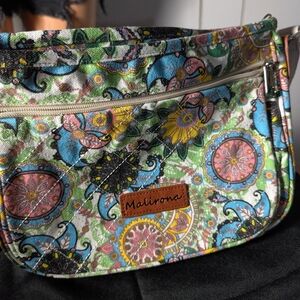 Colorful Floral Crossbody Bag Malirona multi-coloured floral canvas tote bag